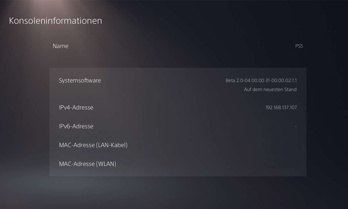 Um jetzt eine SSD auf der PS5 zu testen, benötigen Sie die aktuelle Beta-Firmware.