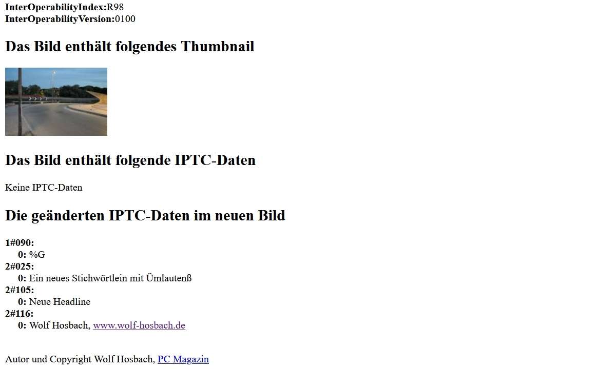 PHP IPTC-Daten