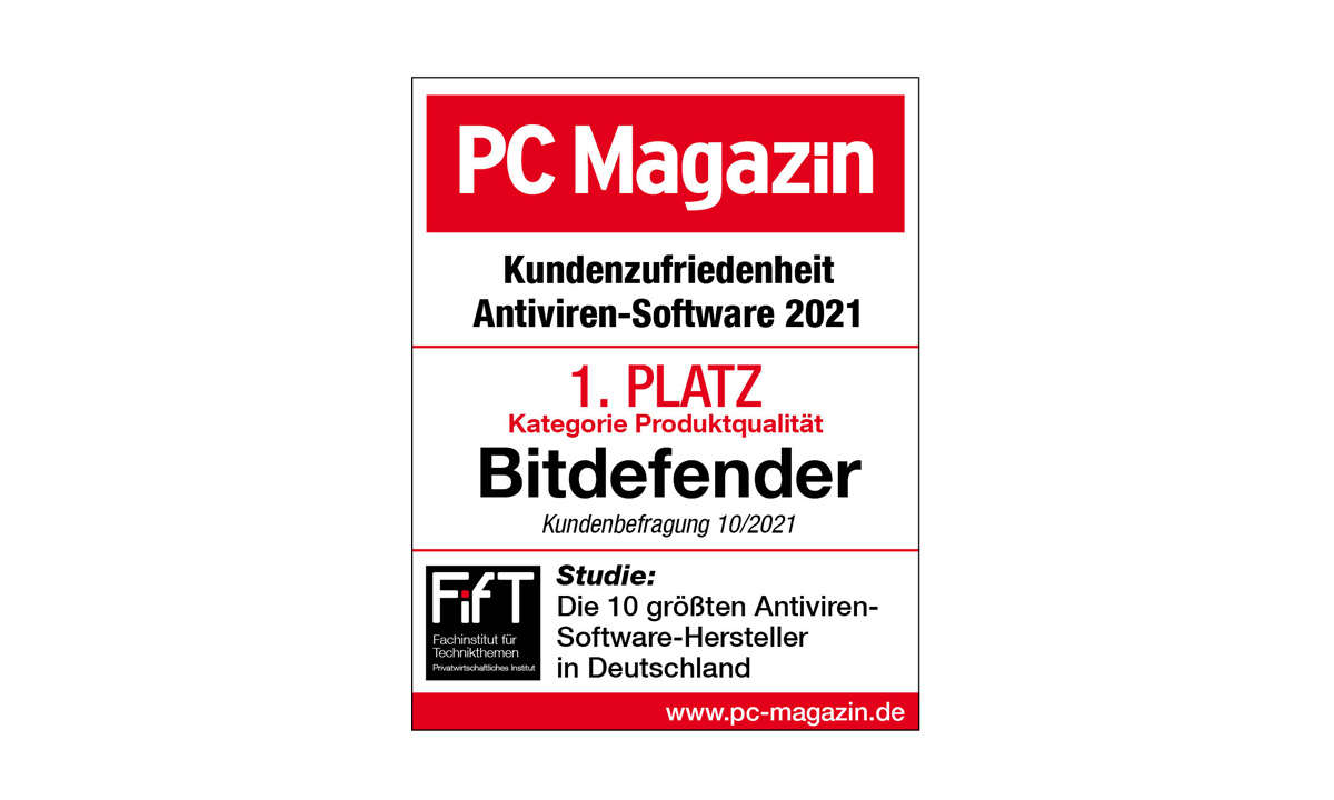 Sieger Kategorie Produktqualität - Beste AV-Software 2021