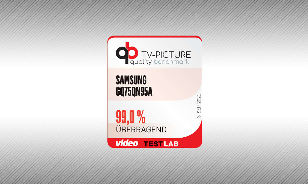 Samsung GQ75QN95A im Test: qb Siegel