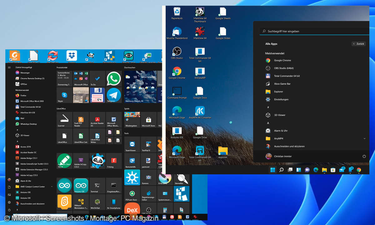 Windows 11: Startmenü Screenshot