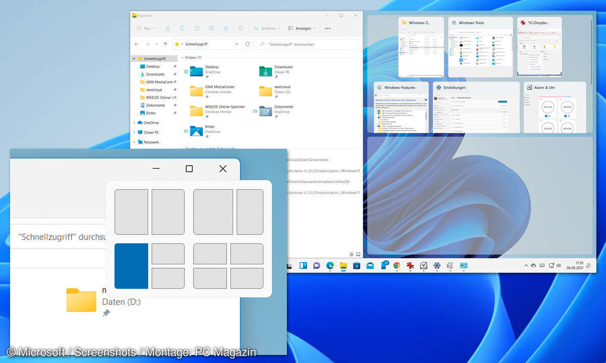 Windows 11 Screenshot Mehrere Fenster