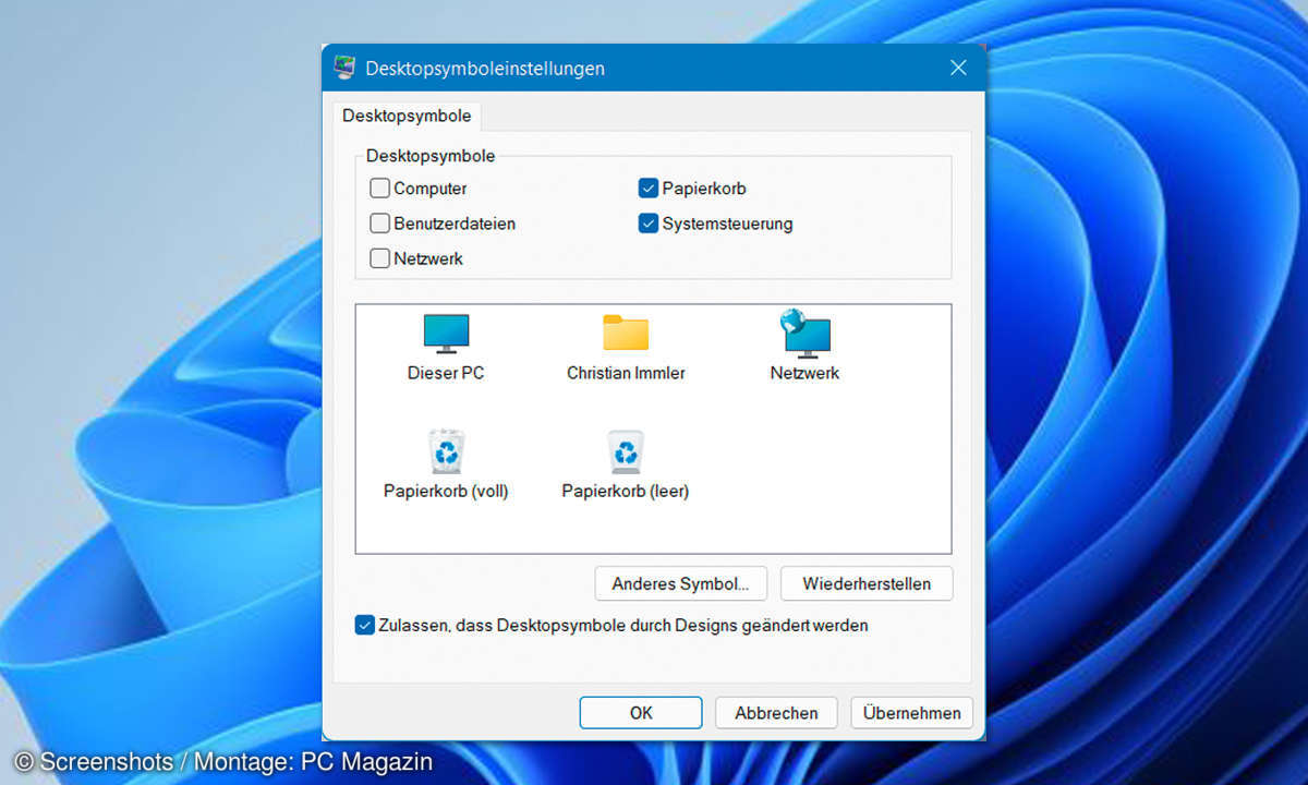 Windows 11 - Screenshot Systemsteuerung