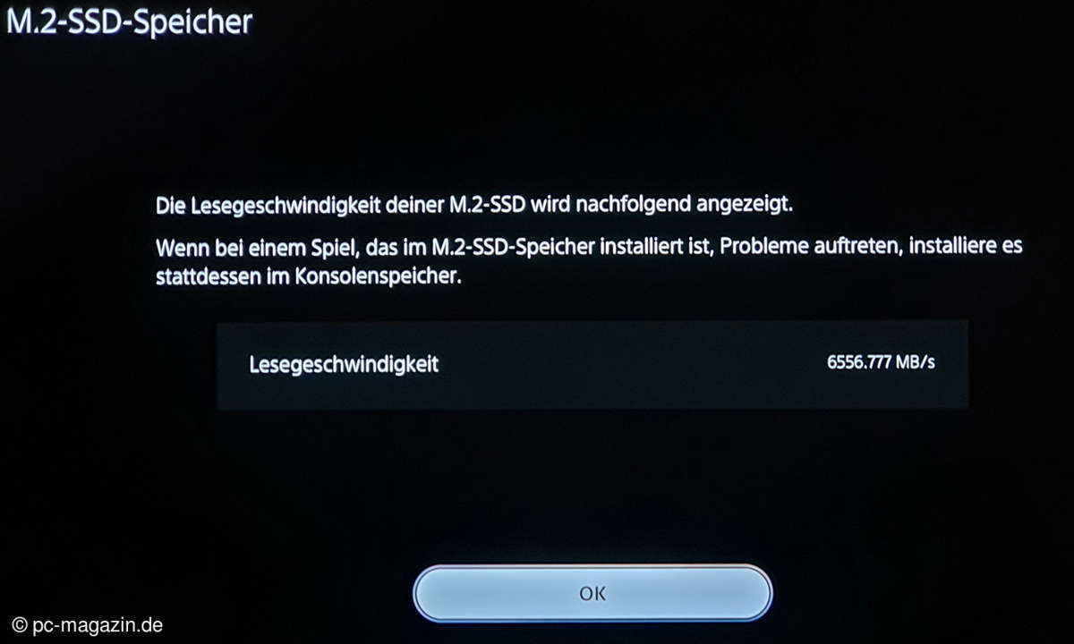 Mit 6.556 MB/s ist die Teamgroup Cardea A440 praktisch gleichauf mit bzw. nur 1 MB/s langsamer als die Seagate Firecuda 530.