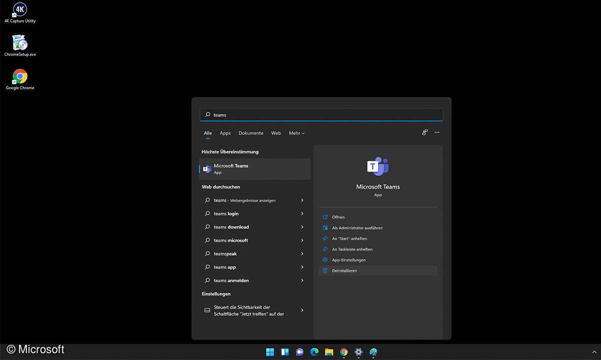 Windows 11 Teams deinstallieren