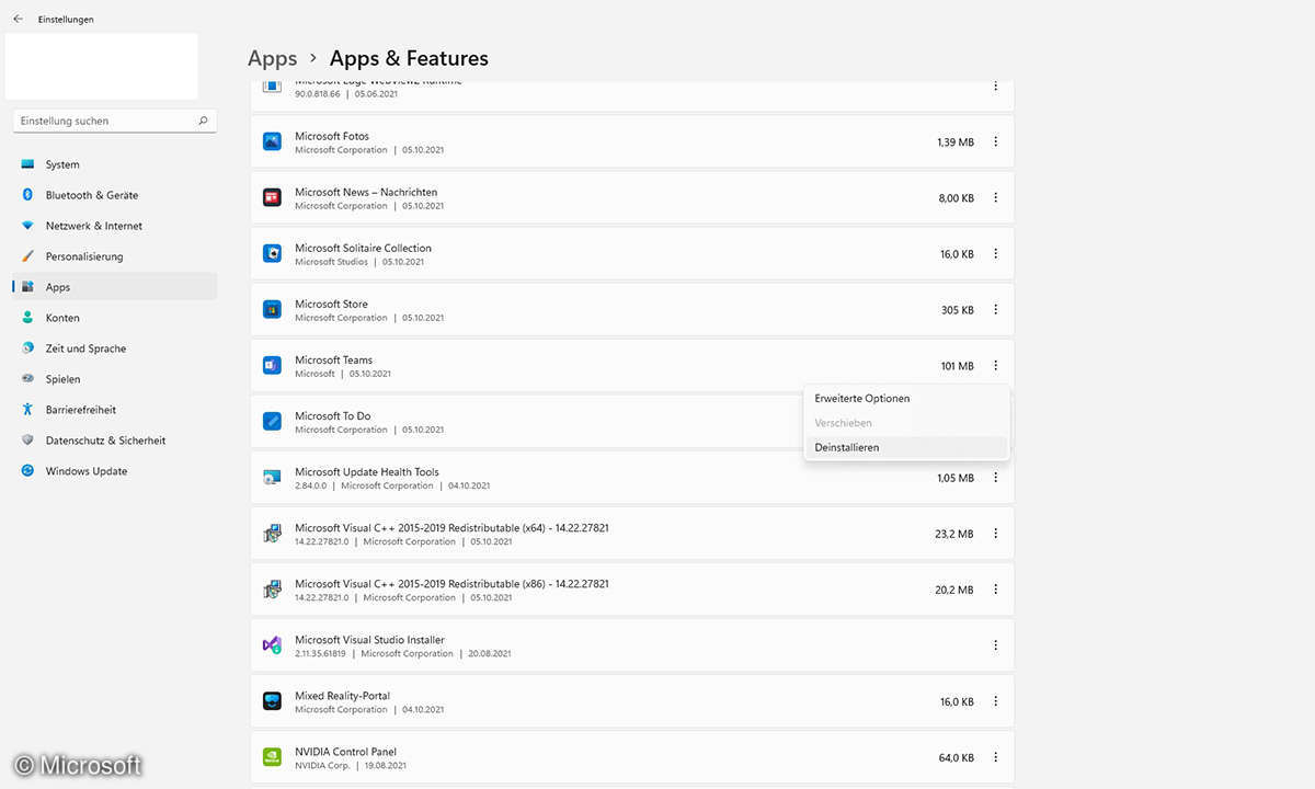 Windows 11 Teams deinstallieren
