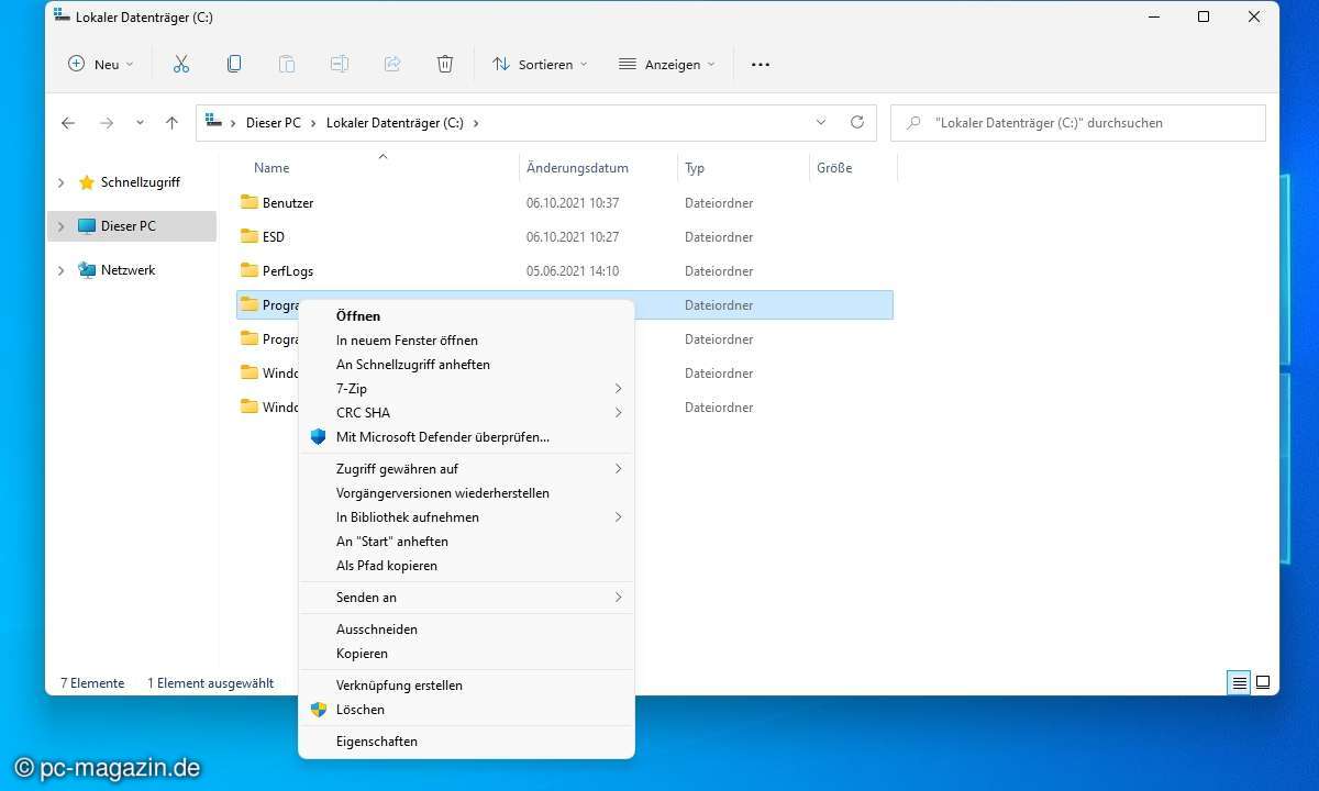 Mit einem Registry-Trick in Windows 11 bekommen Sie gleich das alte Windows-10-Kontext-Menü angezeigt.