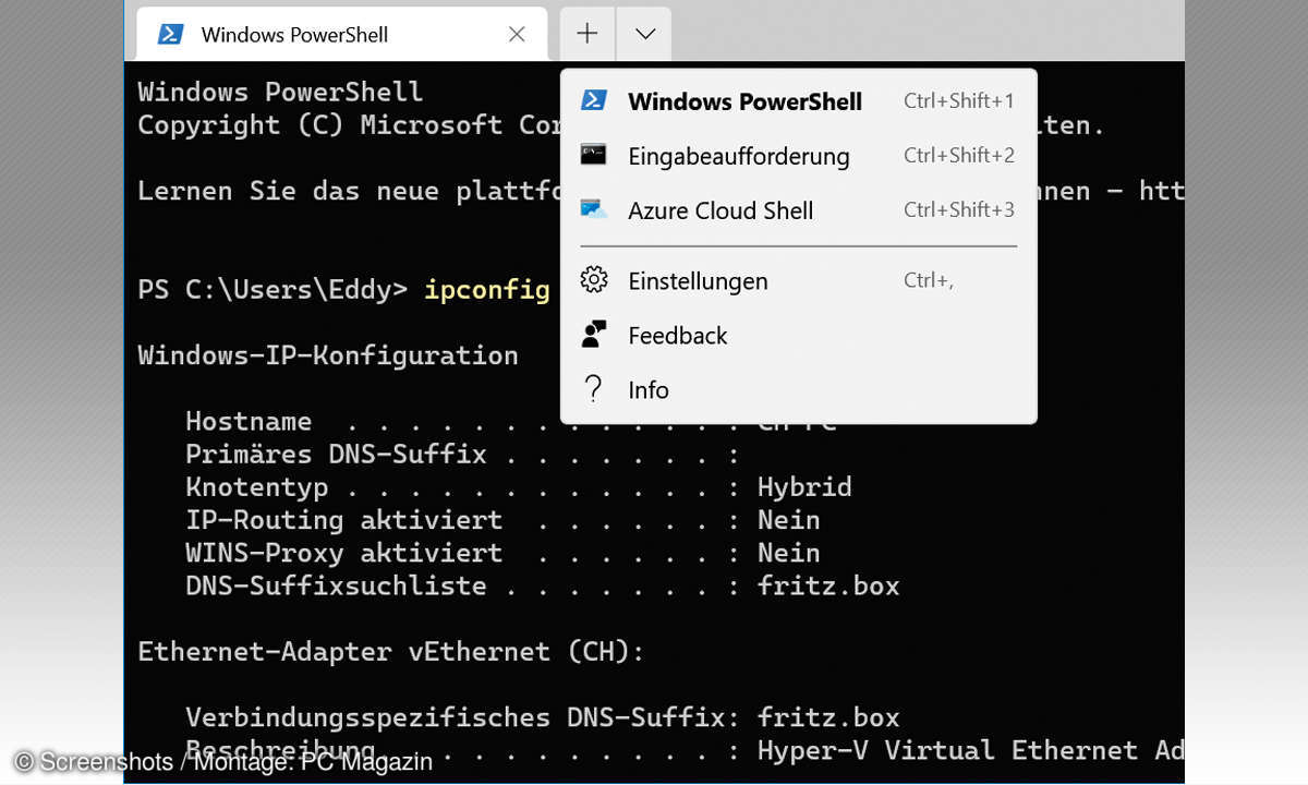 Windows 10 mit 11er-Funktionen ausrüsten: Screenshot Windows Terminal