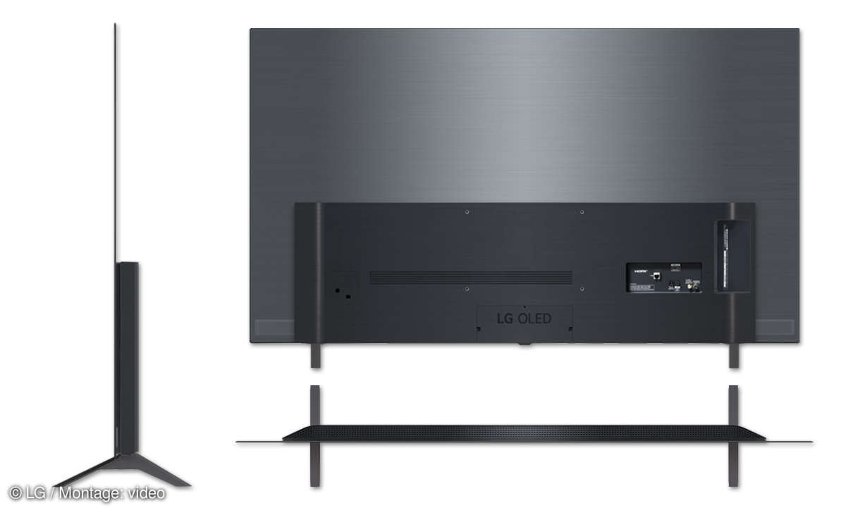 LG OLED65A19LA im Test: Ansichten Top, Side & Back