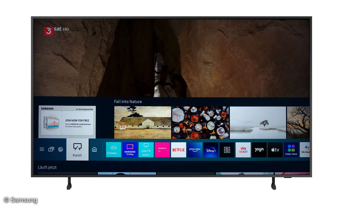 Samsung The Frame (2021) im Test - Kunstmodus Menü