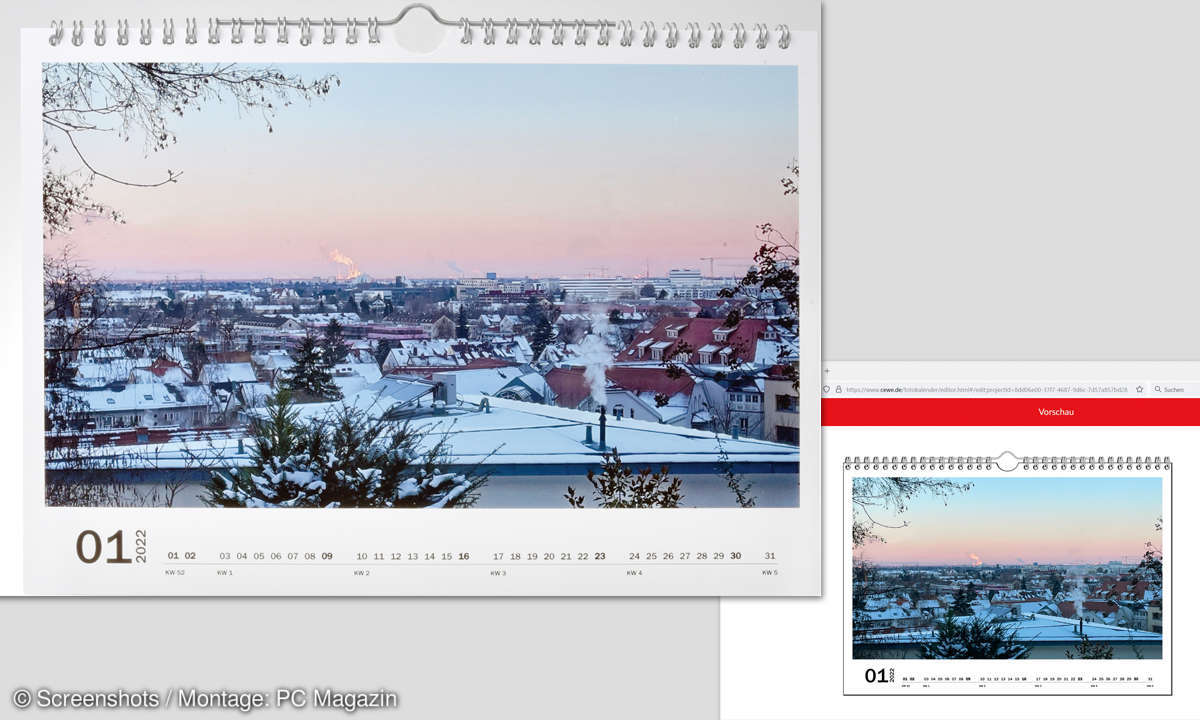 A4-Fotokalender im Vergleich - Cewe