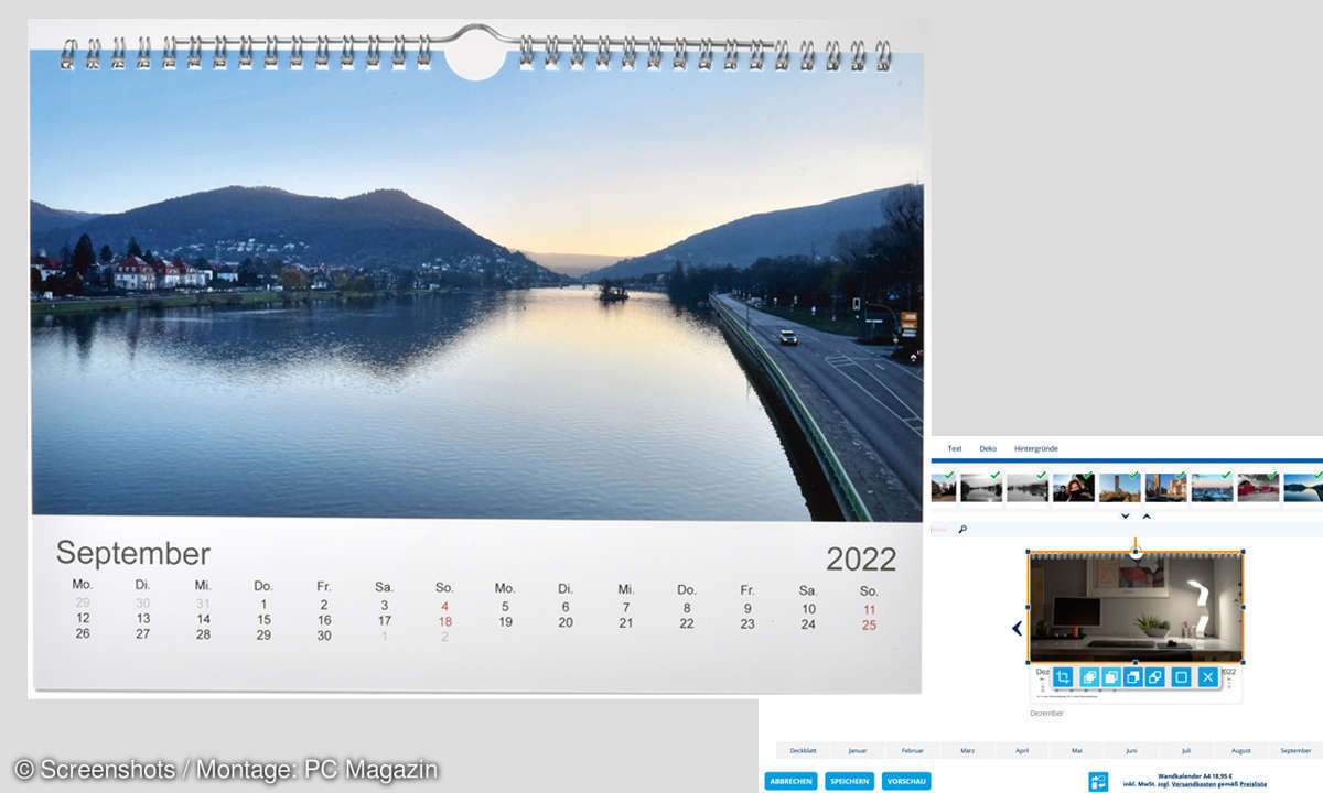 A4-Fotokalender im Vergleich - Medion