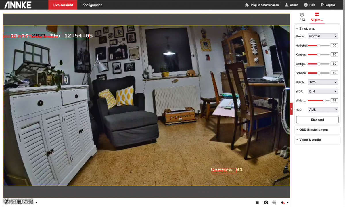 Annke C800 Turret mit Mikrofon im Test - Screenshot