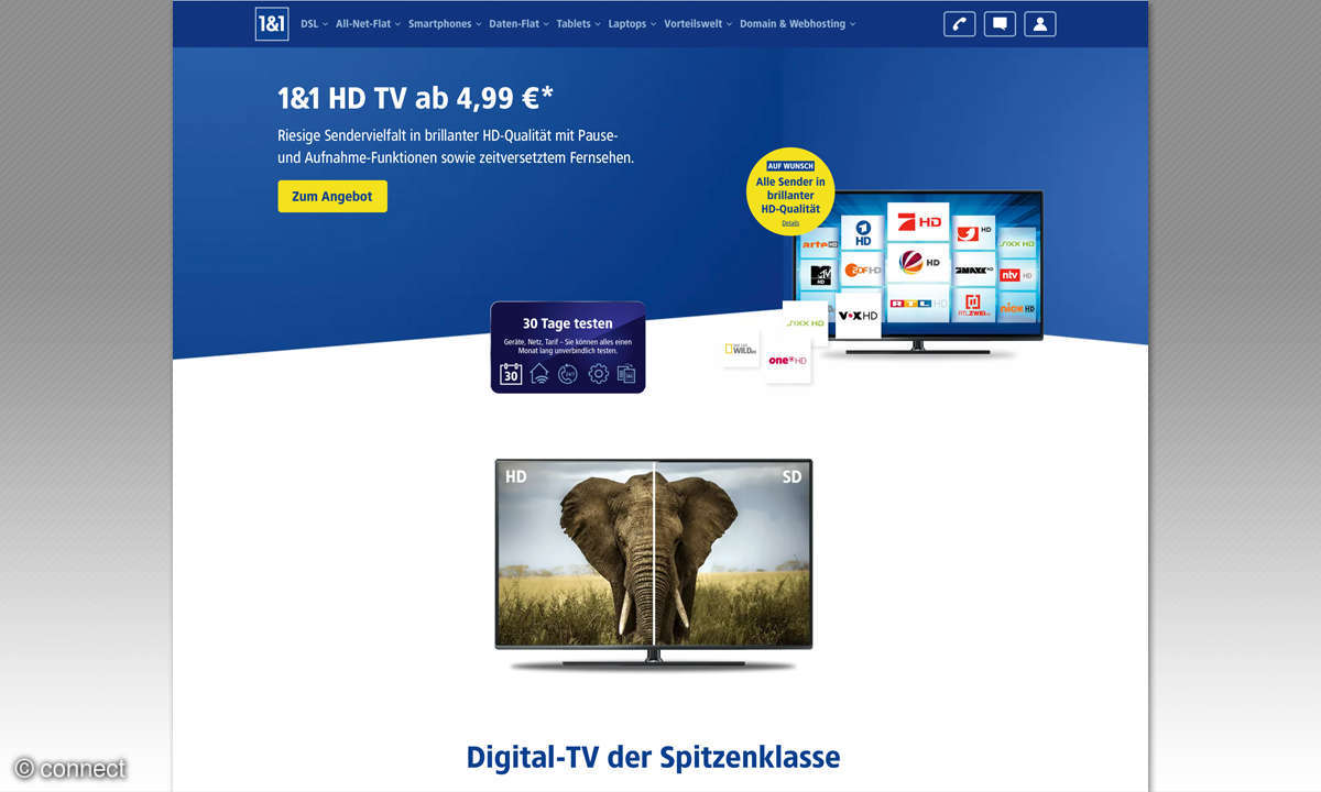 IPTV-Test - Screenshot 1&1