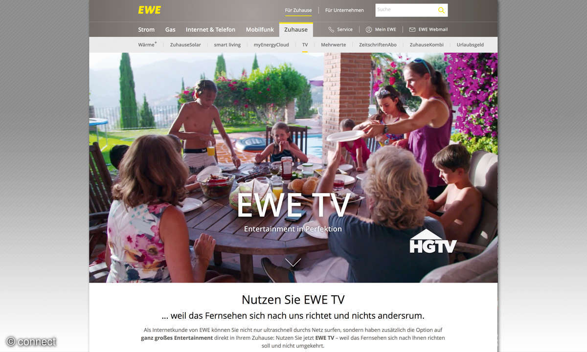 IPTV-Test - Screenshot EWE