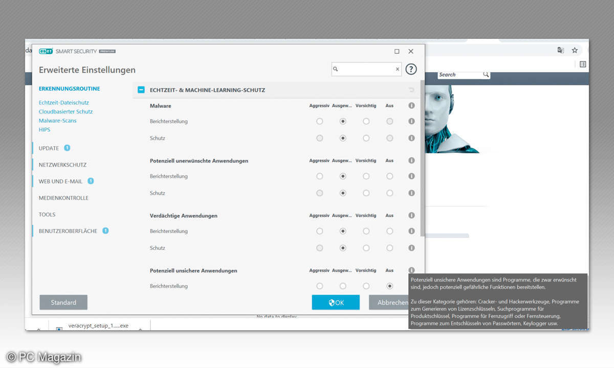 8 Antivirus-Programme im Test - Screenshot Eset