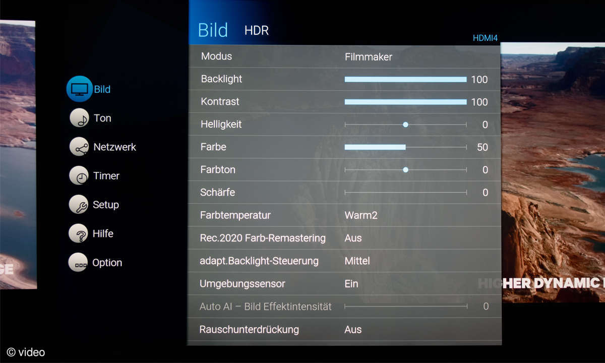 Panasonic TX-65JXW944 im Test - Screenshot