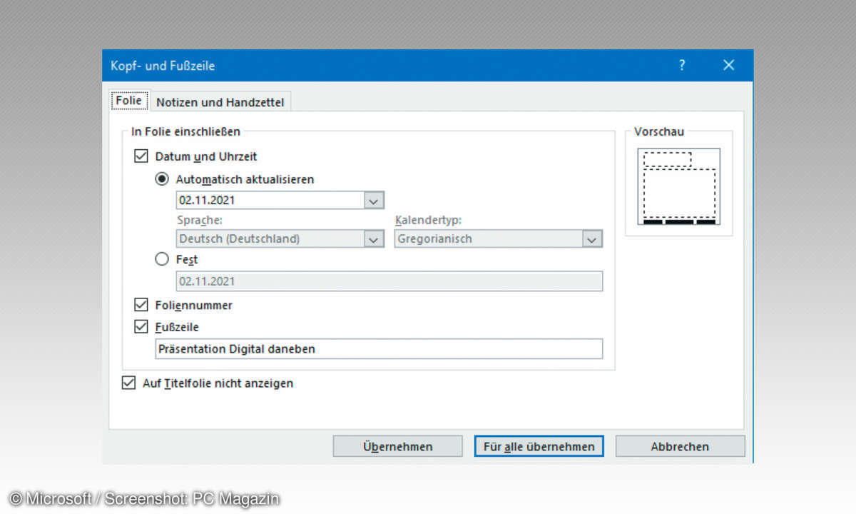 Kopf-und-Fuss PowerPoint