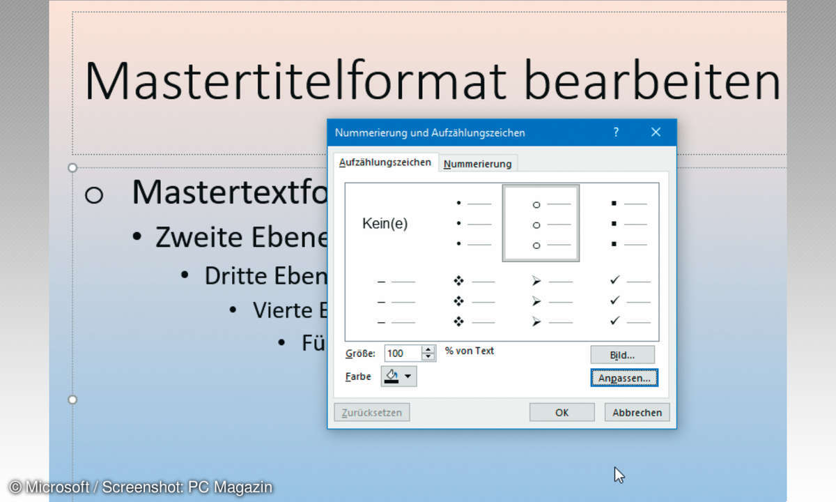 Gliederungspunkte PowerPoint