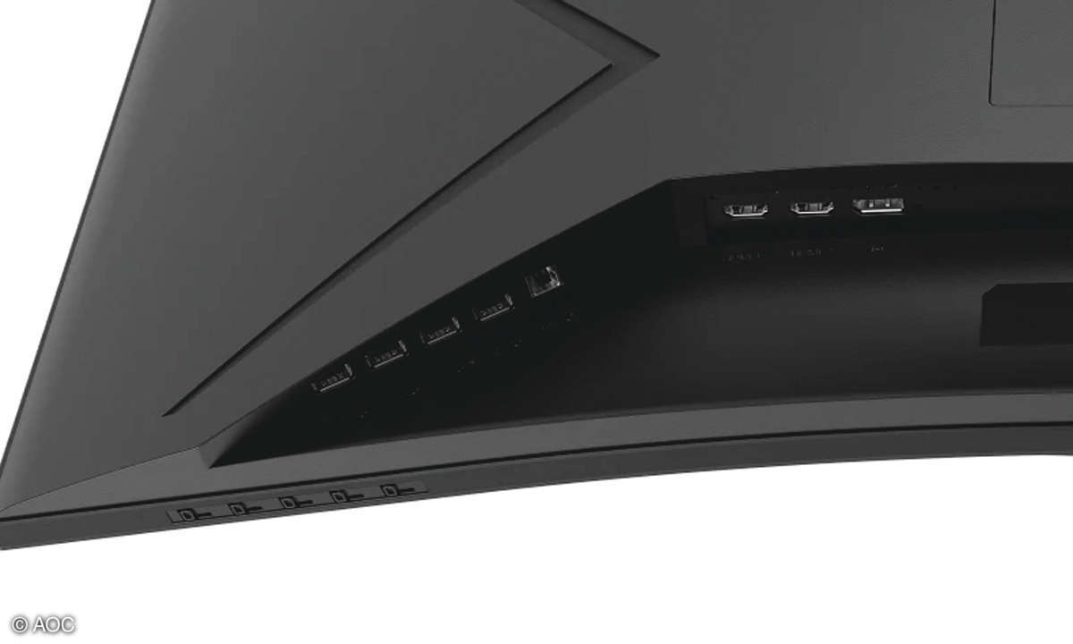 AOC CU34P2A im Test: Anschlüsse