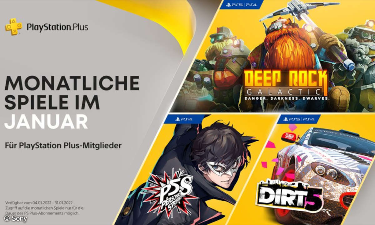 Monatliche Spiele im Januar für Playstation Plus-Mitglieder: Deep Rock Galactic, Persona 5 Strikers und Dirt 5