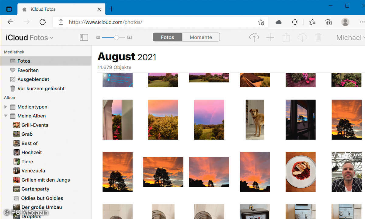 Apple-Geräte mit dem Windows-PC verbinden - Screenshot iCloud Synchronisierung Fotos...