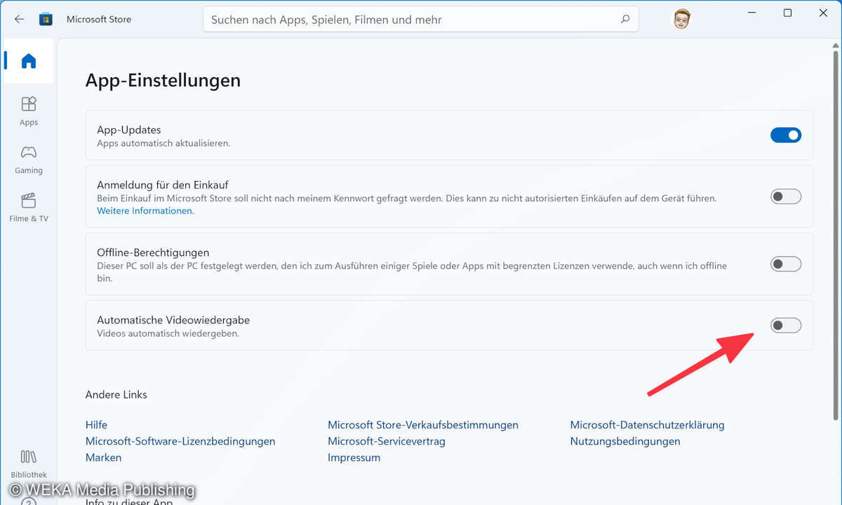 Screenshot der Windows 11 Einstellungen