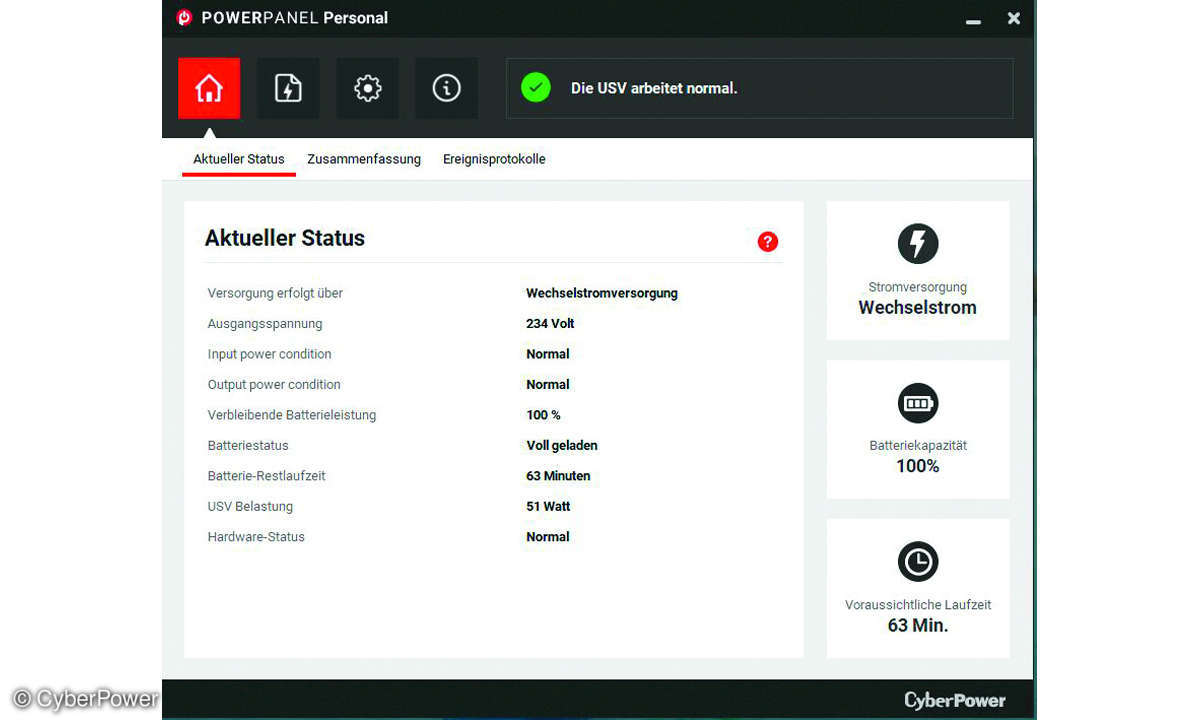 Online_Cyber-Power-Value-Pro-700VA_Software_Screenshot