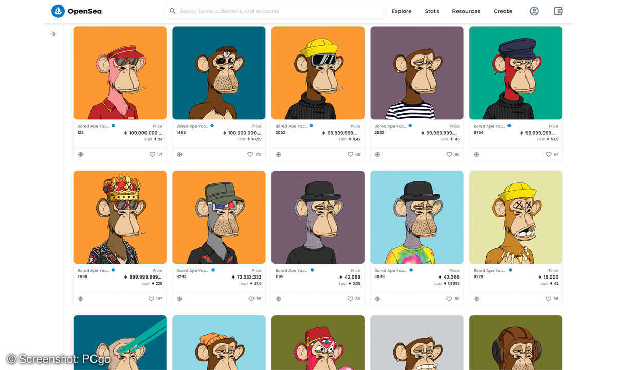 Non-Fungible Token: Bored Ape Yacht Club Screenshot