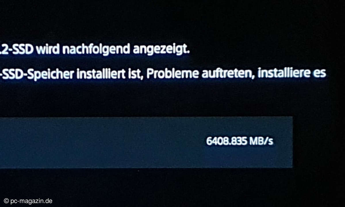 Im PS5-Benchmark erzielt die Corsair MP600 Pro LPX nach mehreren Durchläufen sehr gute 6.408,835 MB/s.