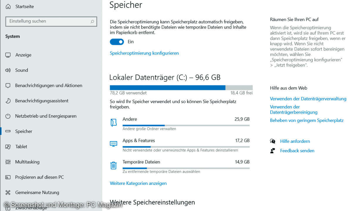 Speicheroptimierung