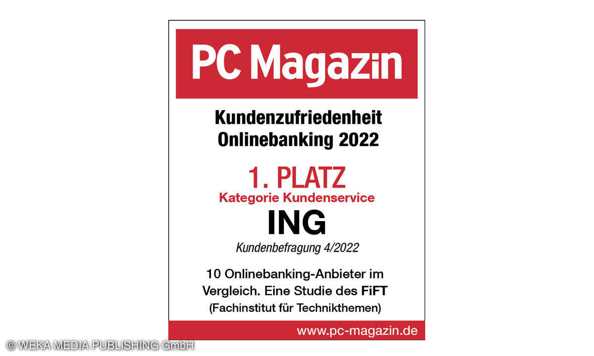 1. Platz in der Kategorie Kundenservice, Kundenzufriedenheit Onlinebanking 2022)