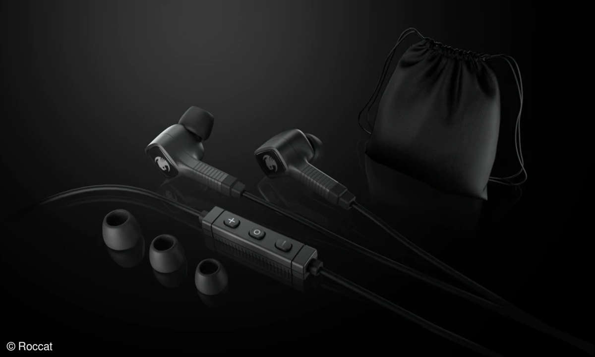 Produktbild der Roccat Syn Buds Core mit Lieferumfang