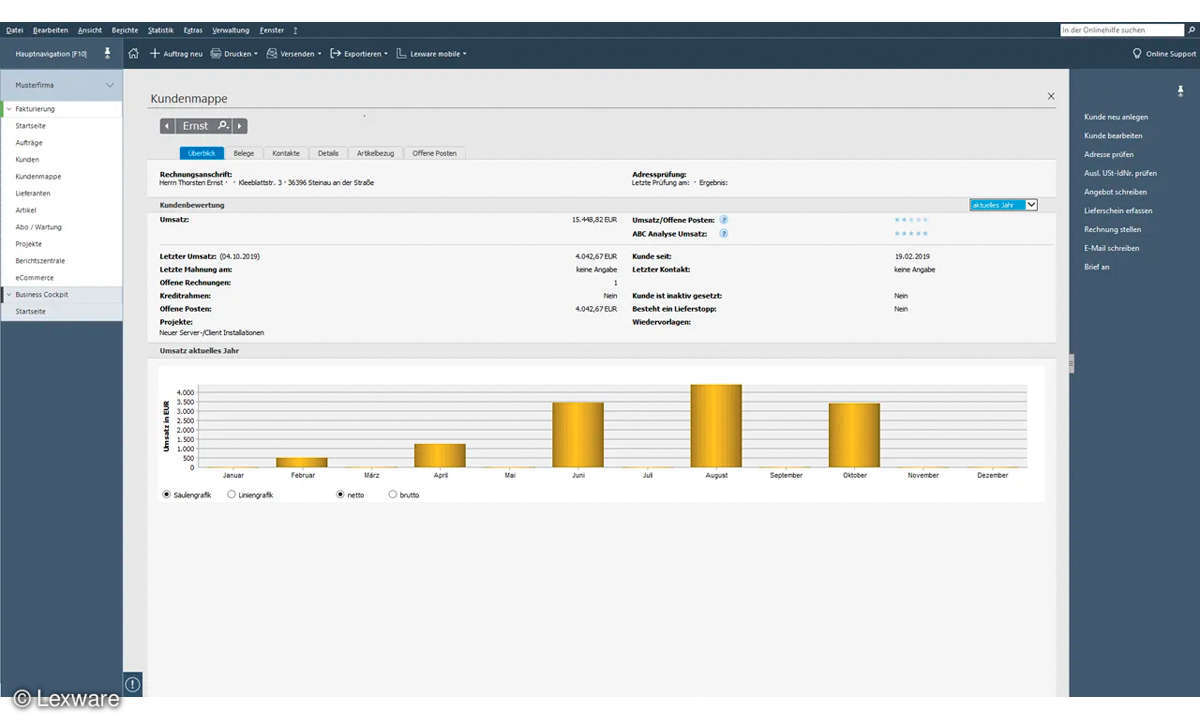 Online_lexware-faktura-auftrag_Screenshot-Dashboard