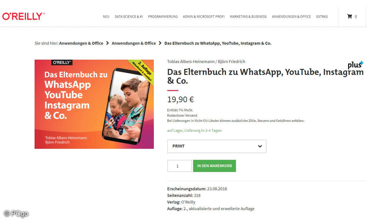 Social-Media-Guide für Eltern und Großeltern - Screenshot oreilly.de