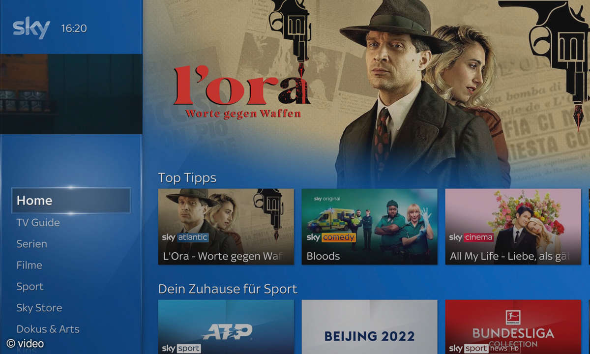 Sky Q IPTV Box Screenshot