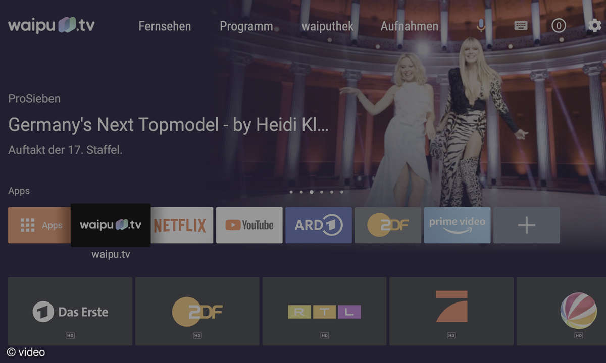 Waipu.tv 4K Stick im Test Screenshot