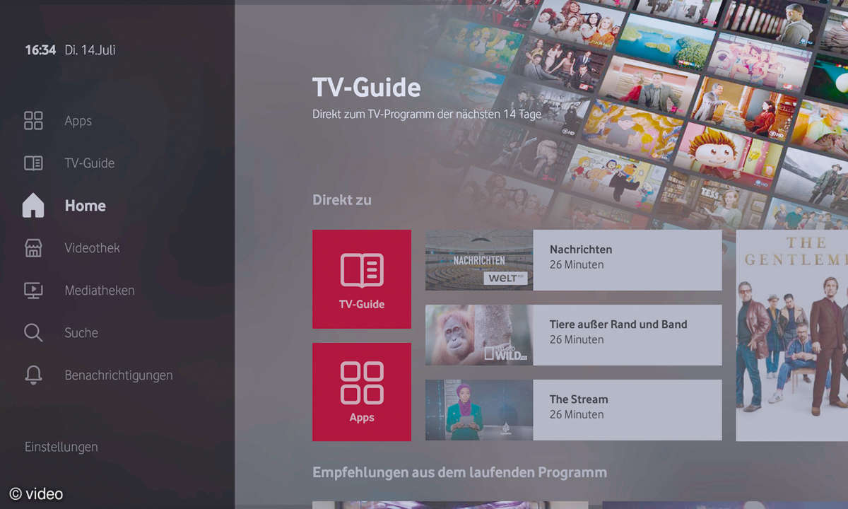 Vodafone GigaTV Net Box Screenshot