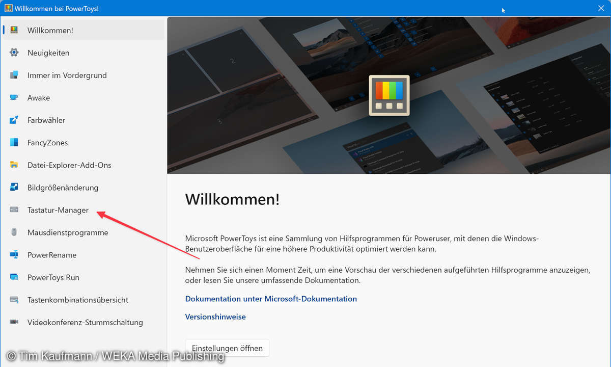 Screenshot von PowerToys