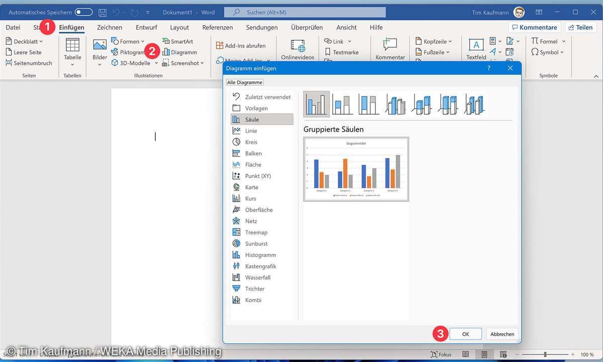 Screenshot aus Microsoft Word für MS Office 365