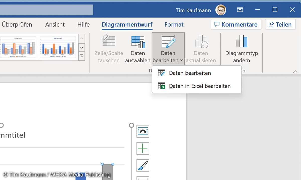 Screenshot aus Microsoft Word für MS Office 365