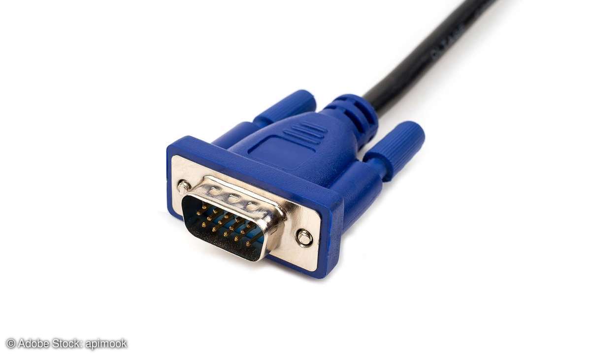 Ein blauer VGA-Anschluss