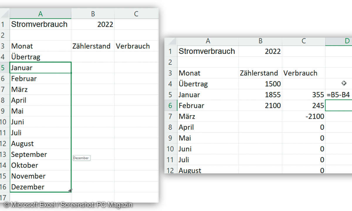 Grundtabelle-Berechnung