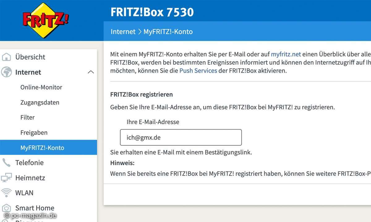Fritzbox-Fernzugang einrichten