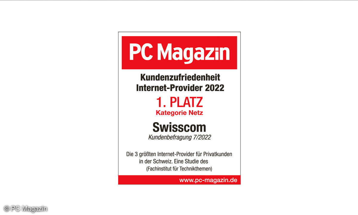 Kundenzufriedenheit Internet-Provider 2022 Schweiz: Sieger in der Kategorie Netz ist 
