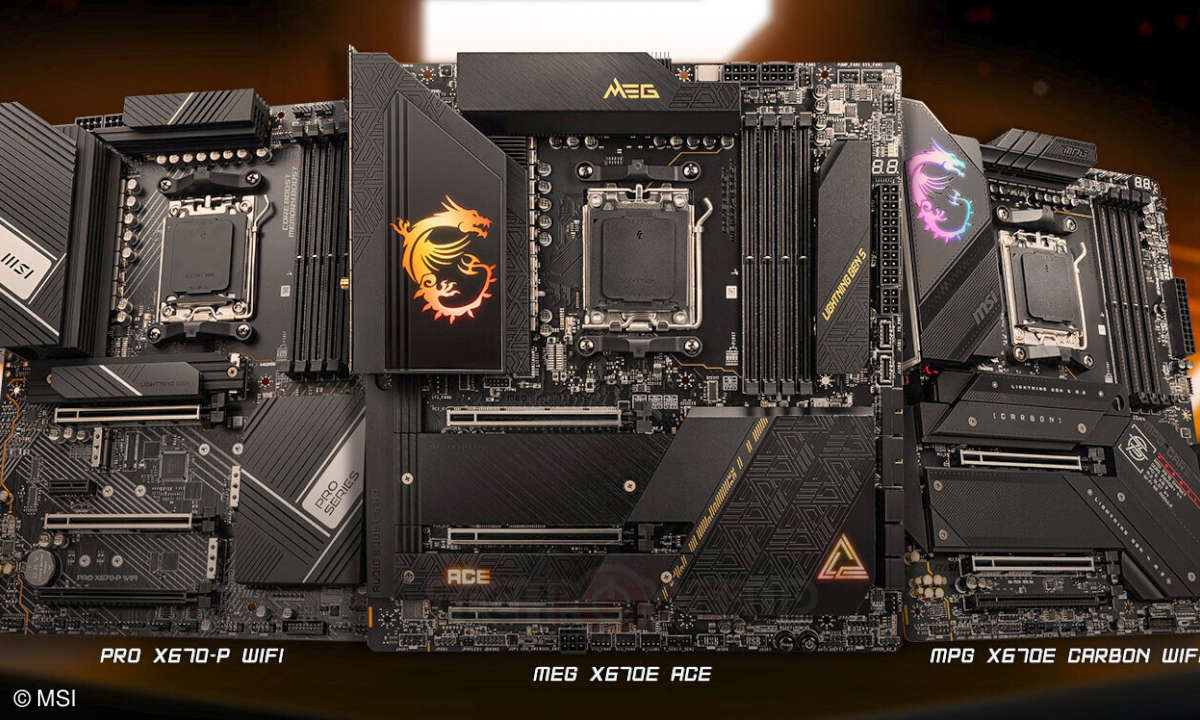 Die MSI-Mainboards Pro X670-P Wifi, MEG X670E Ace und MPG X670E Carbon Wifi