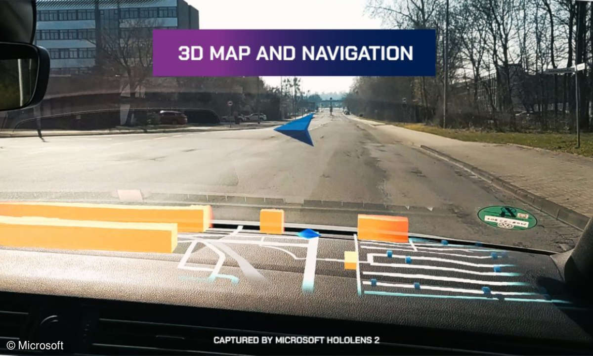 Overlay der HoloLens2 im Auto