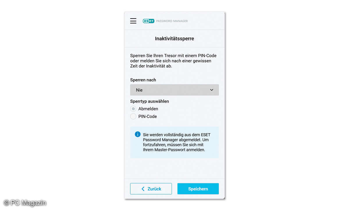 Passwort-Manager in Sicherheits-Suiten: Eset Passwort Manager - Screenshot