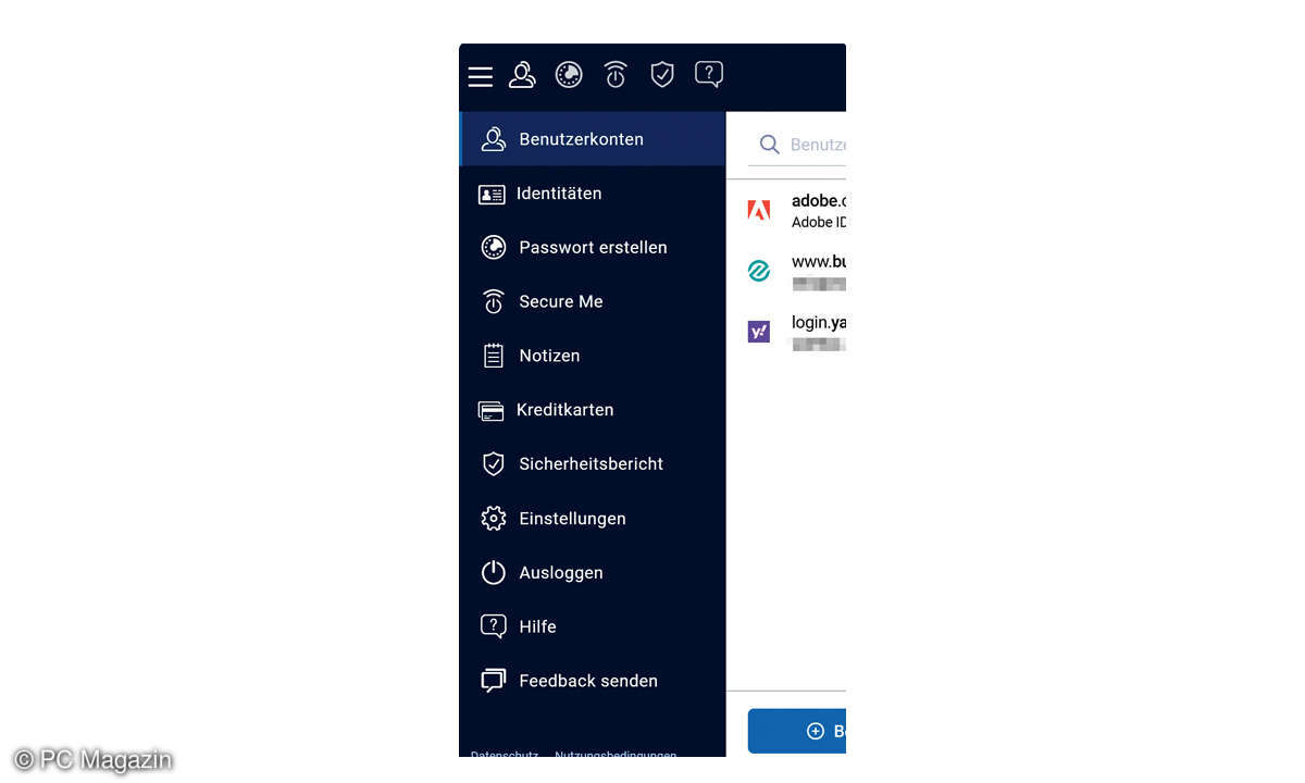 Passwort-Manager in Sicherheits-Suiten: Bitdefender Passwortmanager im Test - Screenshot