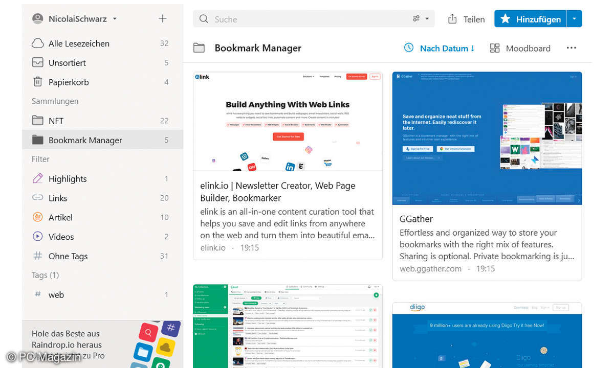 Bookmark Manager: Roindrop.io